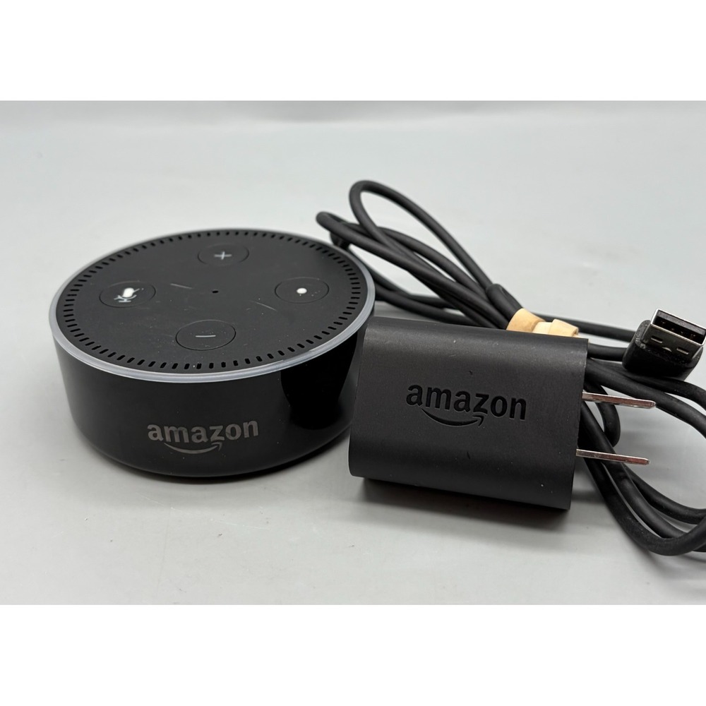 Amazon Echo Dot (2nd Gen) Smart Speaker & Power Supply - Tested